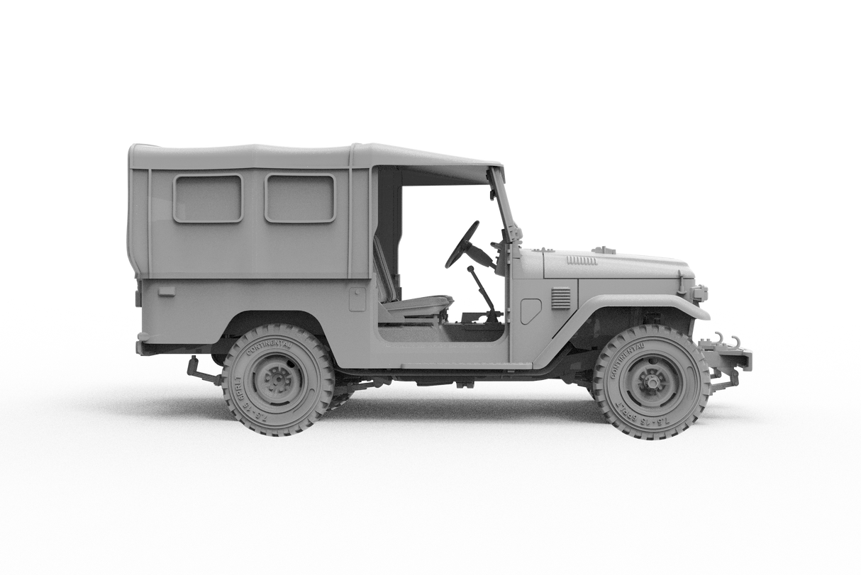 AK Interactive FJ43 SUV with soft top IDF & LAF Scale Model, 1:35