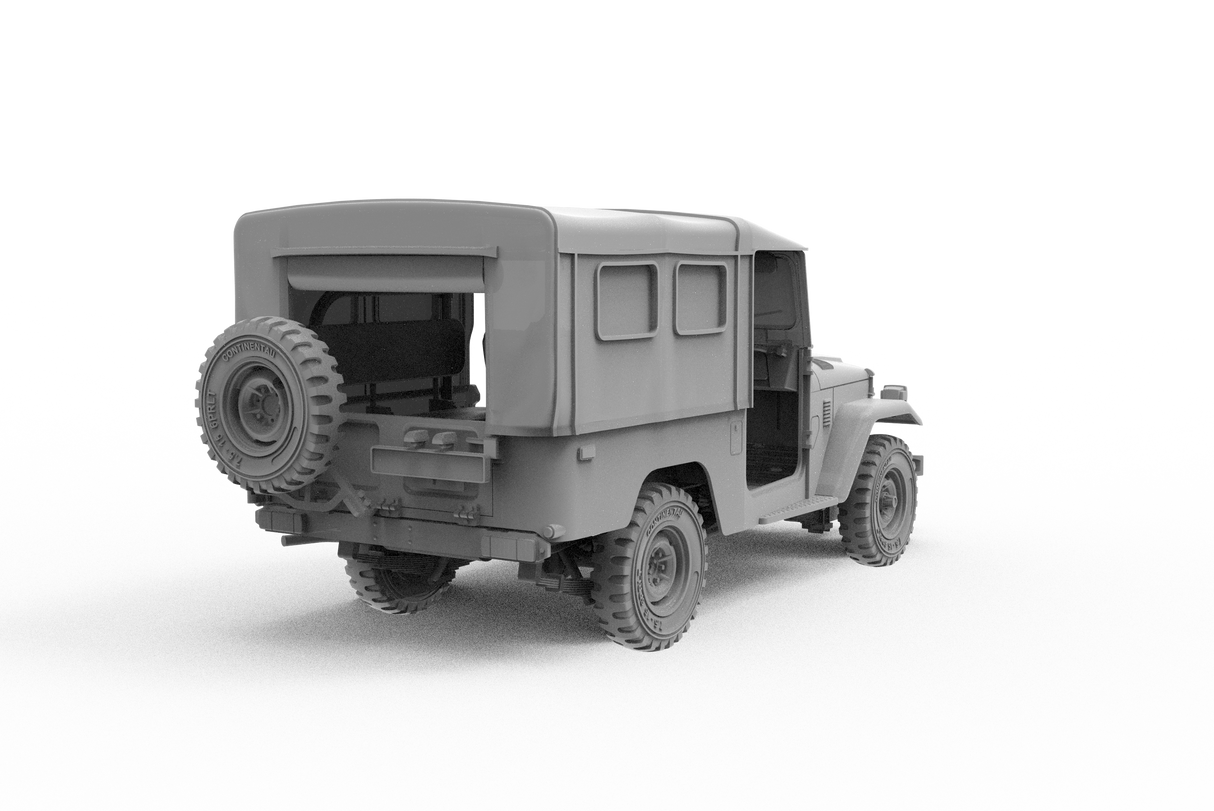 AK Interactive FJ43 SUV with soft top IDF & LAF Scale Model, 1:35