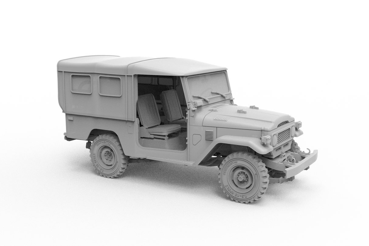 AK Interactive FJ43 SUV with soft top IDF & LAF Scale Model, 1:35