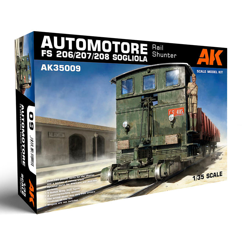 AK Interactive Automotore FS 206/207/208 Sogliola Rail Shunter Scale Model, 1:35