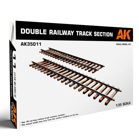 AK Interactive Double Railway Track Section Scale Model, 1:35