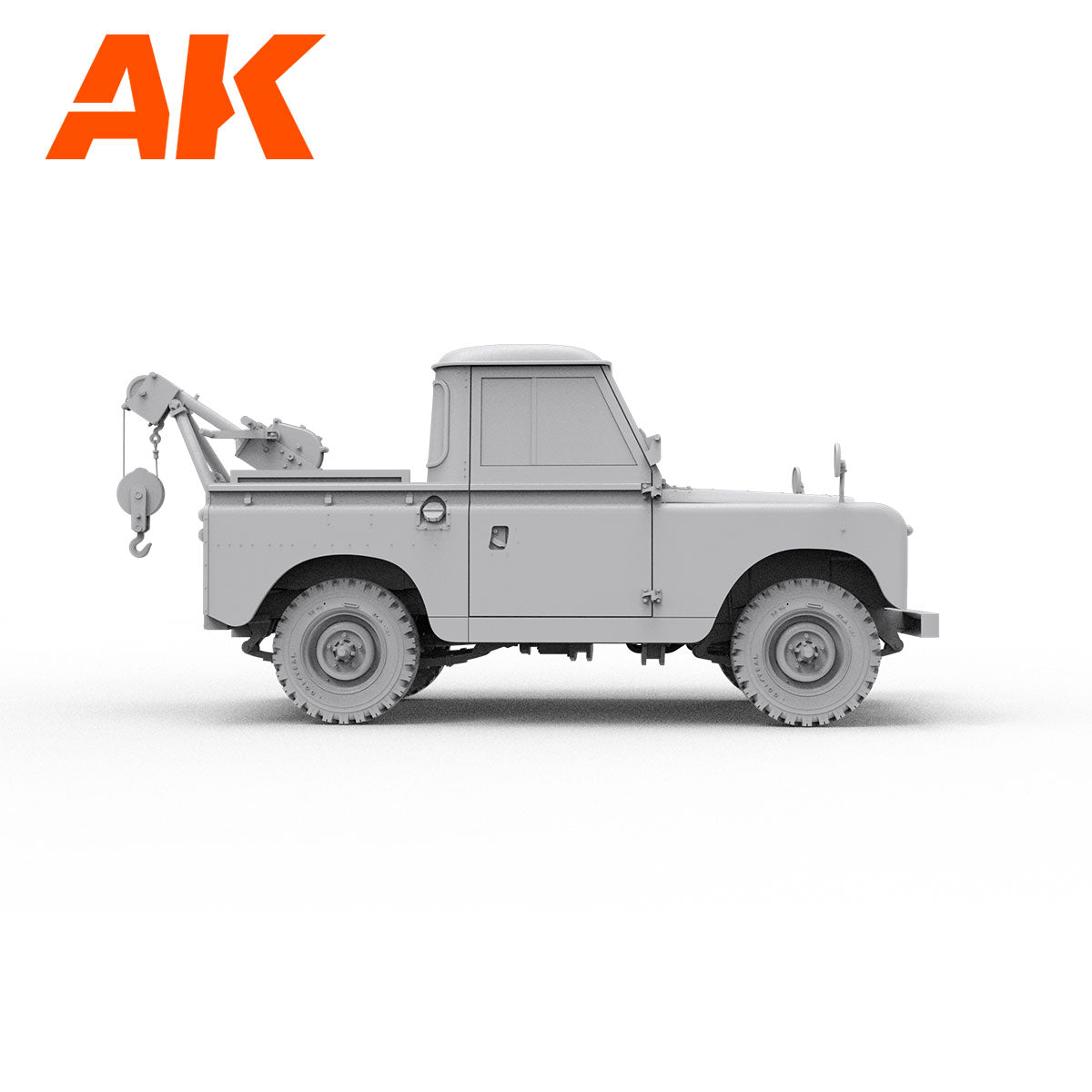 AK Interactive Land Rover 88 Series IIA Crane-Tow Truck Scale Model, 1:35