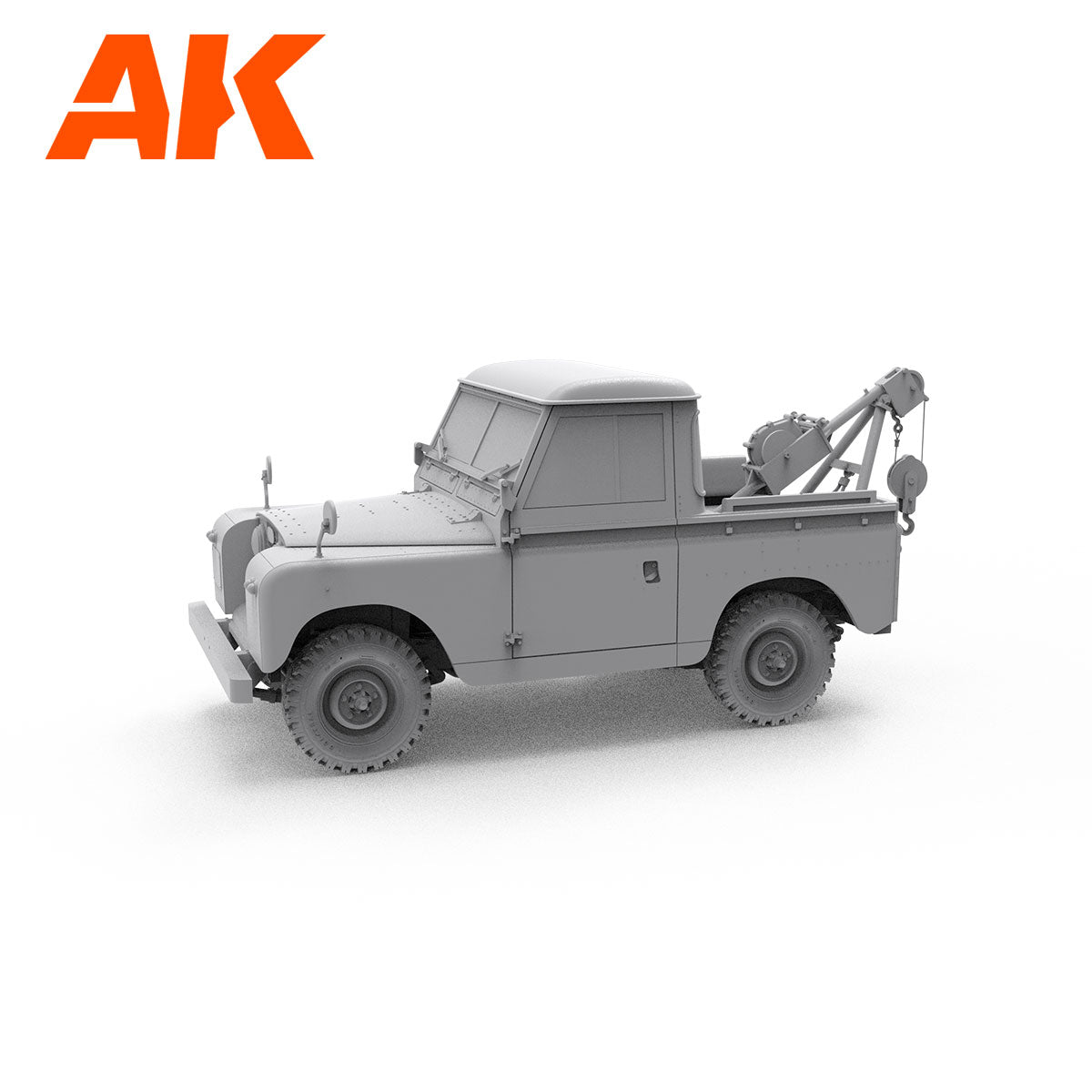 AK Interactive Land Rover 88 Series IIA Crane-Tow Truck Scale Model, 1:35