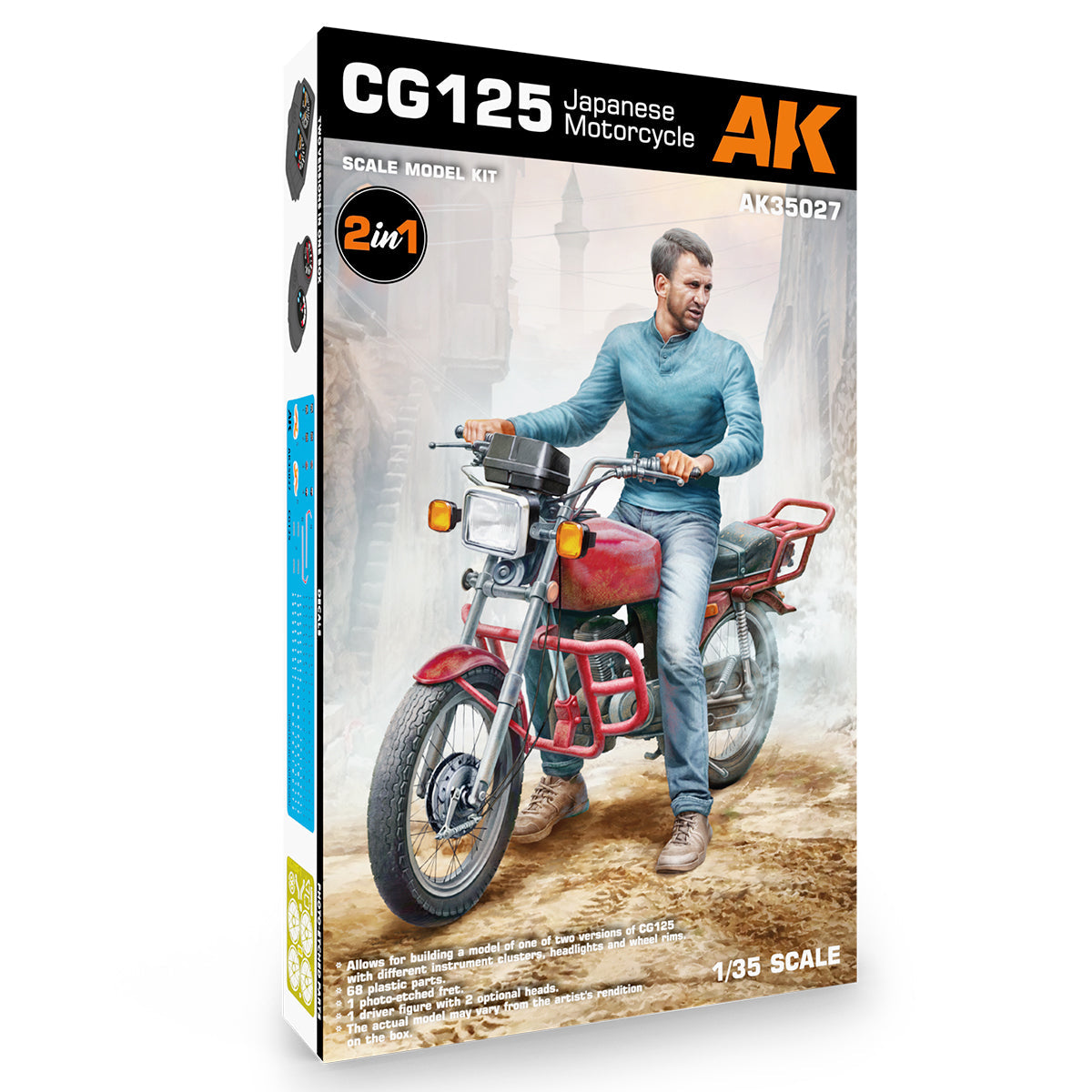 AK Interactive CG125 Japanese Motorcycle Scale Model, 1:35