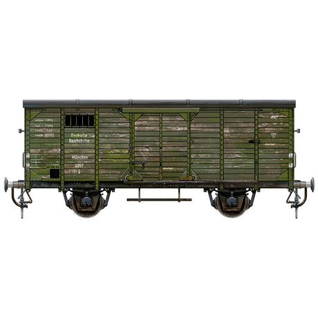 AK Interactive German Railway Covered G10 Wagon Gedeckter Güterwagen Scale Model, 1:35