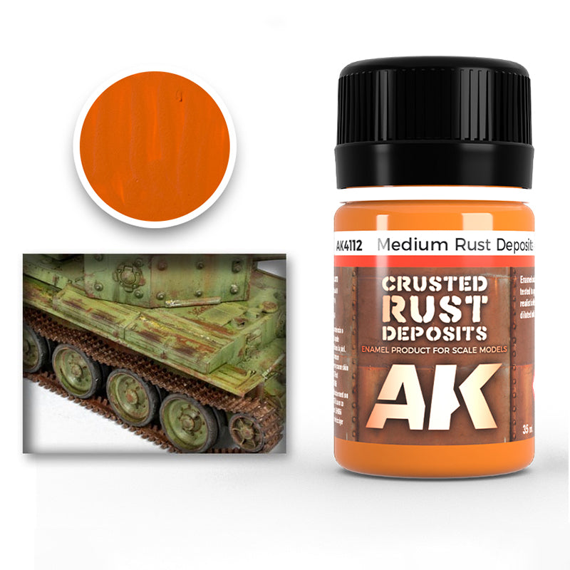 AK Interactive Crusted Rust Deposits Enamel Paint, 35 ml