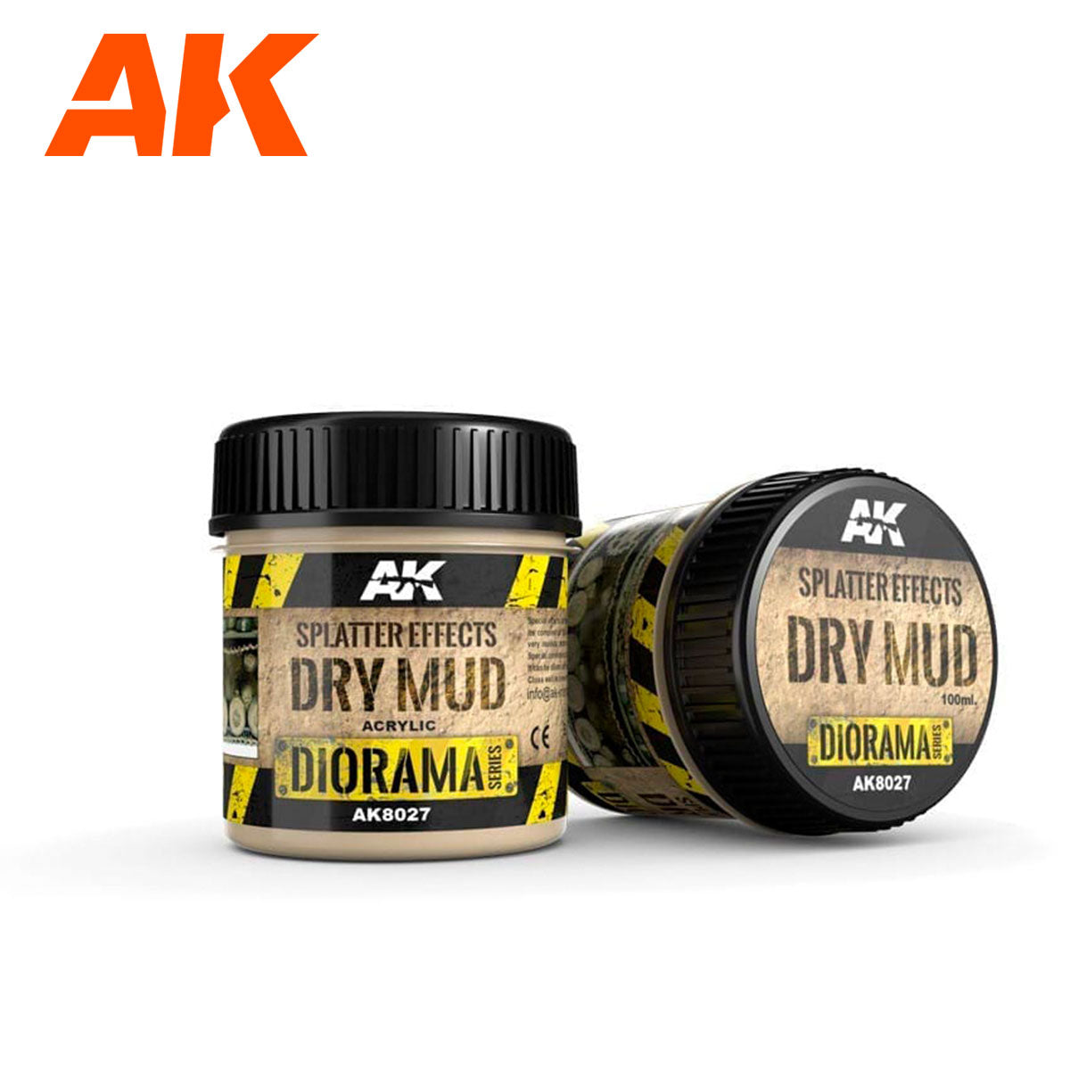 AK Interactive Diorama - Splatter Dry Mud texture, 100 ml