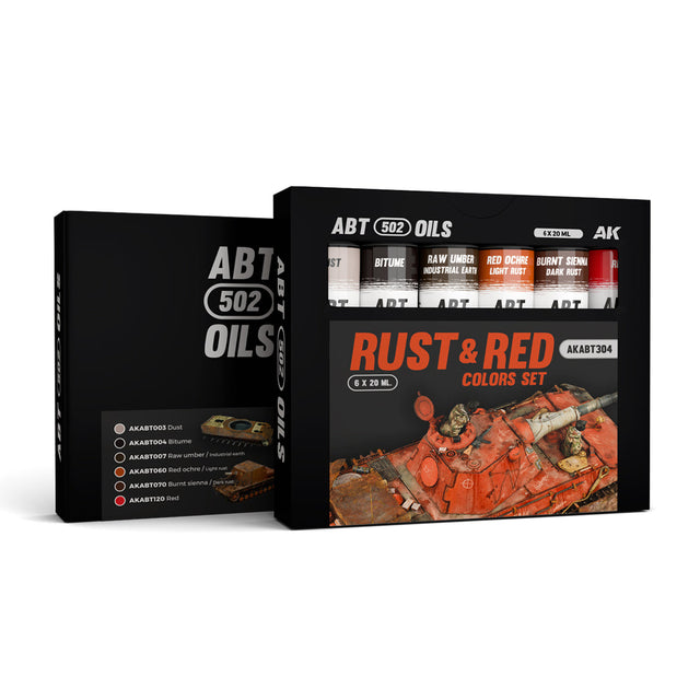 ABTEILUNG 502 Rust and Red Oil Paint Set, 6x20 ml