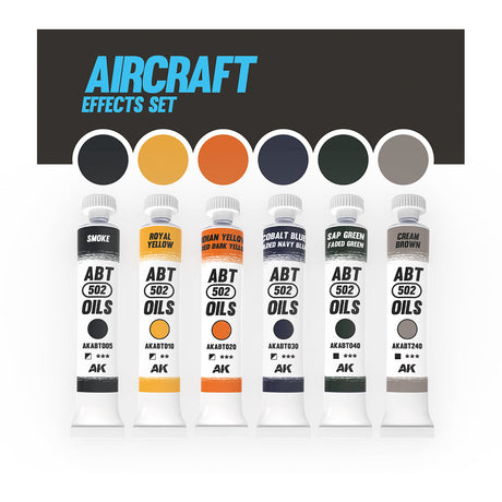 ABTEILUNG 502 Aircraft Effects Oil Paint Set, 6x20 ml