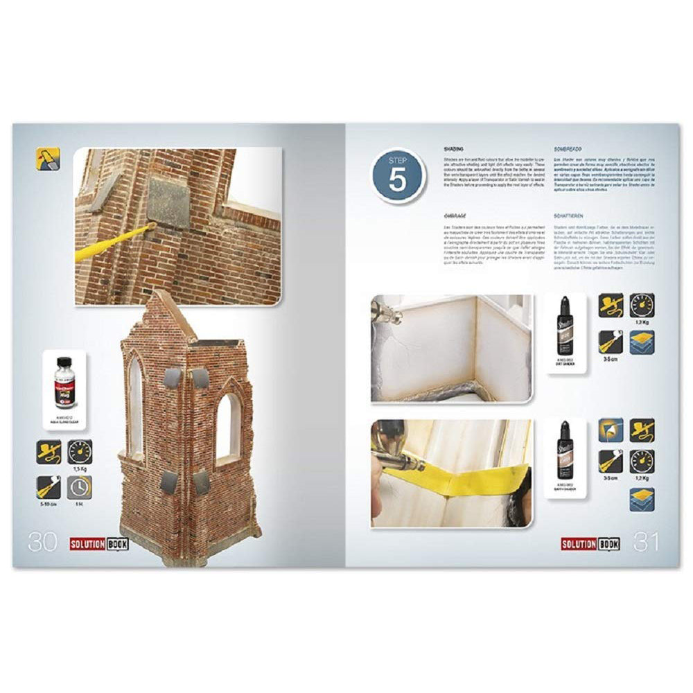 AMMO by Mig Solution Book "How to Paint Brick Buildings"