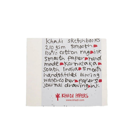 Handmade Khadi Paper Bound Sketchbook from India, 20 Pages, 210 gsm