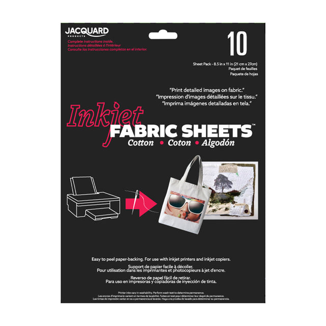 Jacquard Inkjet Cotton Fabric Sheets, 10 pcs.