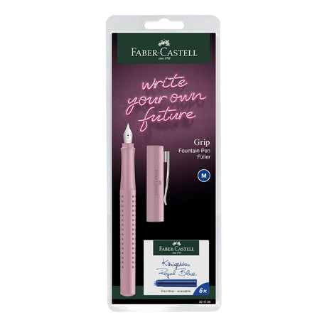 Faber-Castell Fountain Pen Grip, Harmony Blister Card, (M (0.7 mm), Matt, various colours (chosen at random)