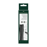 Faber-Castell Pitt natural charcoal stick set, 0.12-0.24 in (3-6 mm), 20 pcs