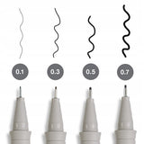 Faber-Castell Ecco Pigment Fineliners Set, 4 pcs., black