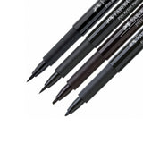 Faber-Castell Pitt Artist India Ink Brush Pen Set, 4 pcs., Black, B, SB, SC, 1.5