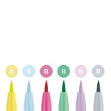 Faber-Castell Pitt Artist India Ink Brush Pen Set, 6 pcs., various pastel colours