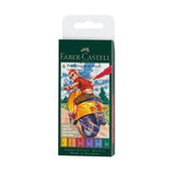 Faber-Castell Pitt Artist India Ink Brush Pen Set, 6 pcs., Colour Wheel
