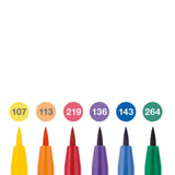 Faber-Castell Pitt Artist India Ink Brush Pen Set, 6 pcs., Colour Wheel