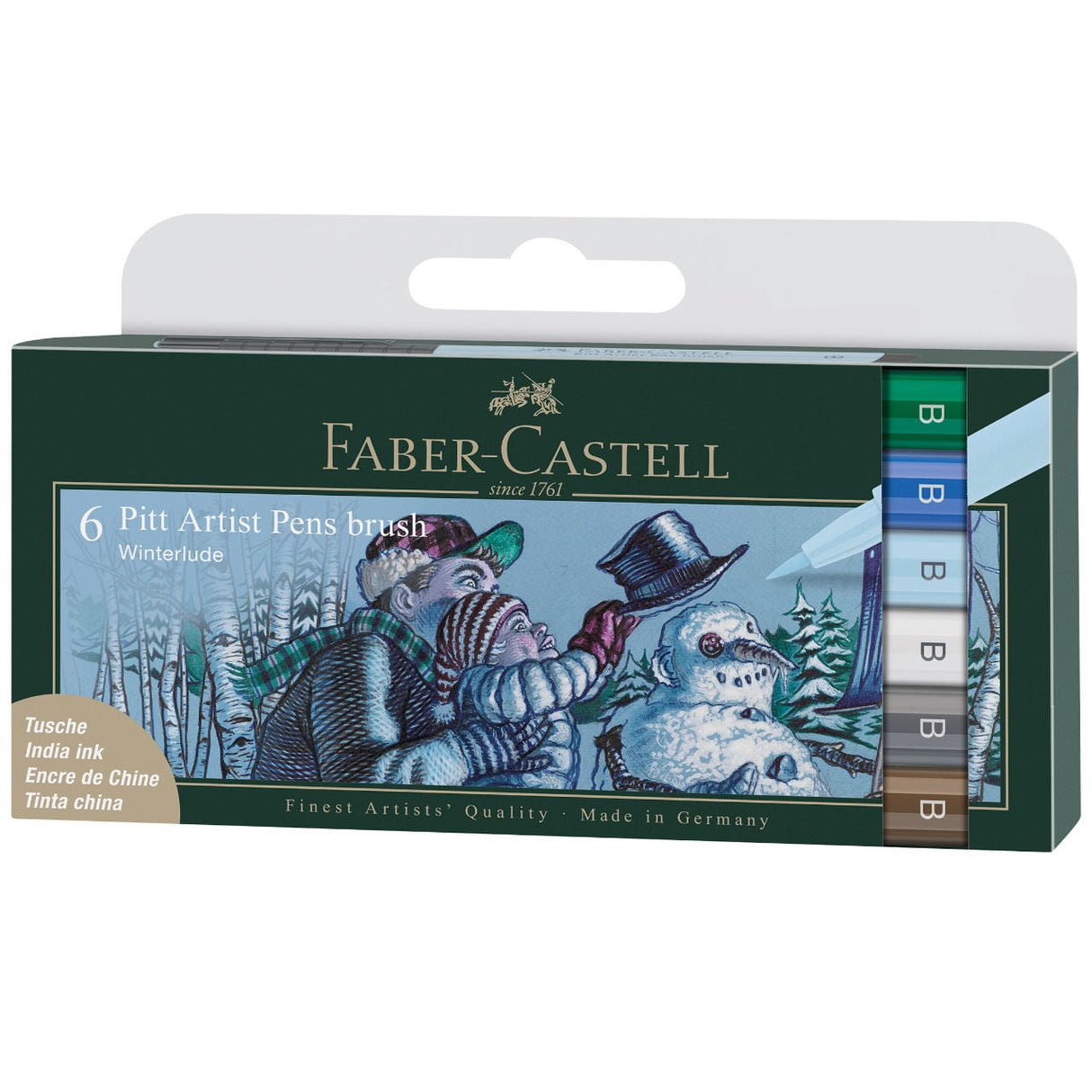 Faber-Castell Pitt Artist Winterlude Pen Set, 6 pcs.