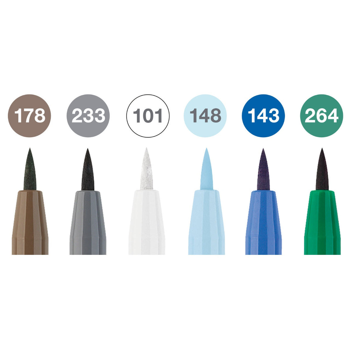 Faber-Castell Pitt Artist Winterlude Pen Set, 6 pcs.