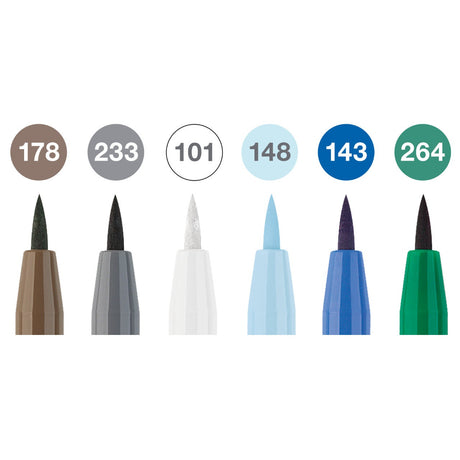 Faber-Castell Pitt Artist Winterlude Pen Set, 6 pcs.