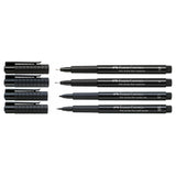 Faber-Castell Pitt Artist India Ink Pen Set, 4 pcs., Black, SB, 1.5, F, XS