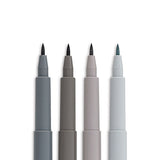 Faber-Castell Pitt Artist India Ink Pen Set, 4 pcs., Grey Shades, B