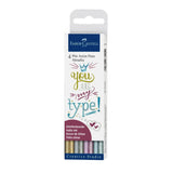 Faber-Castell Pitt Artist India Ink Pen Set, 4 pcs., Metallic, 1.5