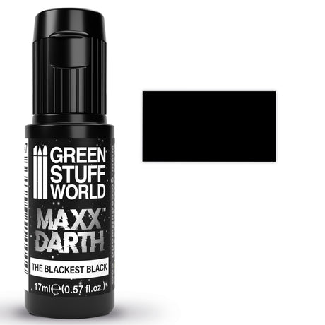 Green Stuff World Maxx Darth Black Paint, 17 ml