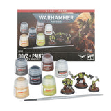 Warhammer 40,000 Orks: Boyz + Paints Miniature and Paint Set