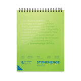 Stonehenge White drawing paper with spiral binding, 32 sheets, 90 lb