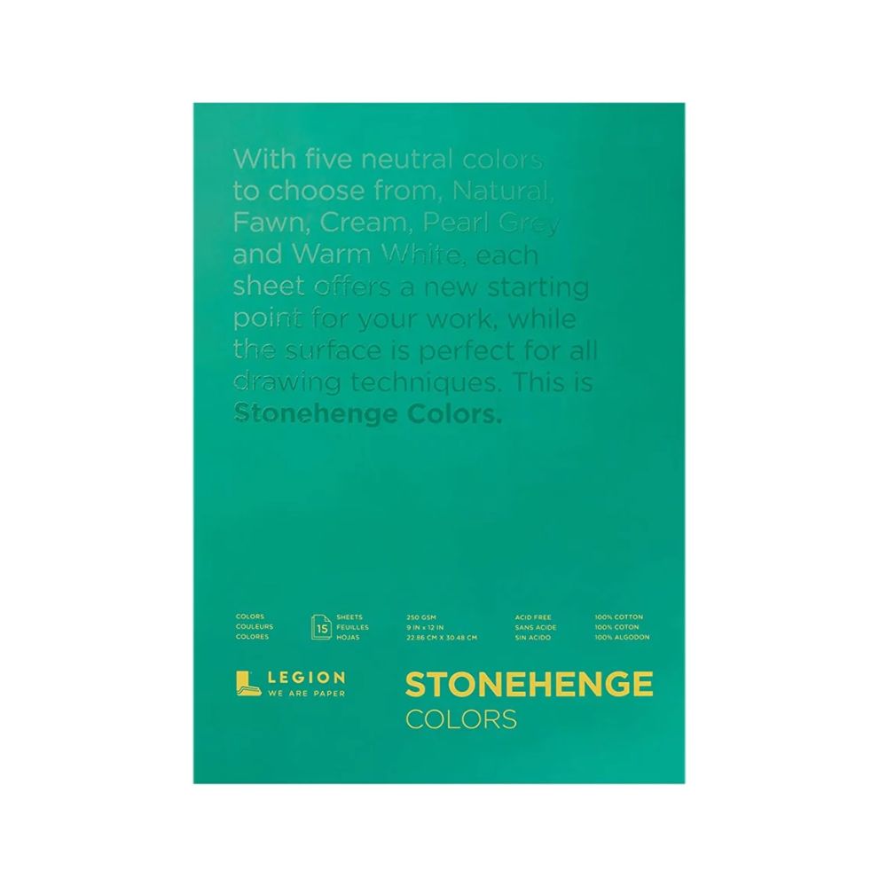 Stonehenge Colors drawing paper pad, 15 sheets, 90 lb