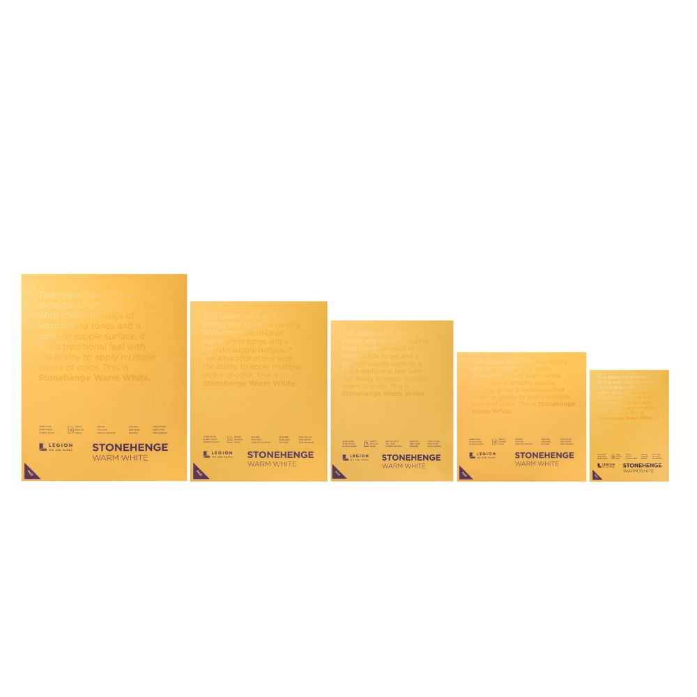 Stonehenge Warm White drawing paper, 15 sheets, 90 lb