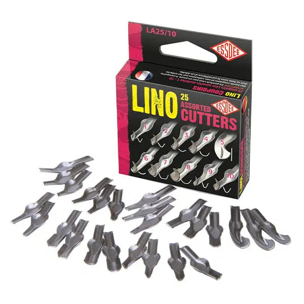Essdee Lino Cutters Assorted Set, 25 pcs., Styles 1-10