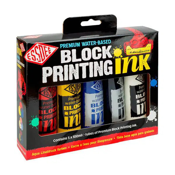 Essdee Primary Colours Block Printing Ink Set, 5x100 ml