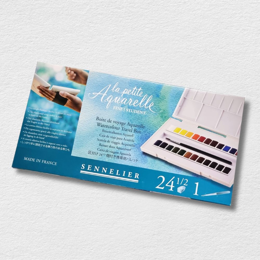 Sennelier La Petite Aquarelle Watercolor Travel Set, 24 colors