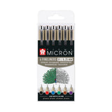 Sakura Pigma Micron 01 Fineliner Set, 6 Colours
