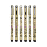 Sakura Pigma Micron 01 Fineliner Set, 6 Colours