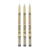 Sakura Pigma Micron Black Fineliner Set, 3 Pens