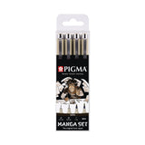 Sakura Pigma Micron Fineliner Sepia Set Manga, 4 Pens