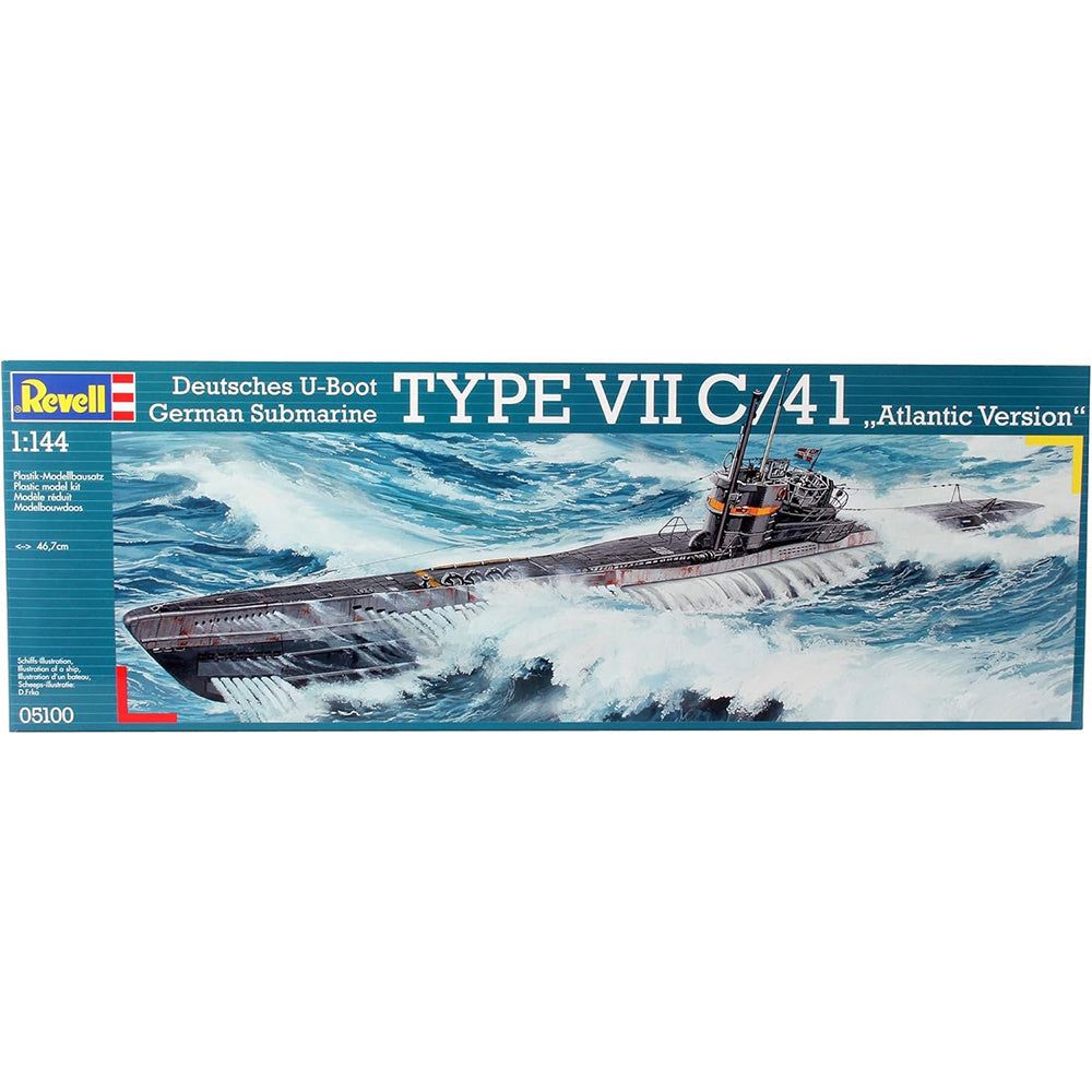 Revell TYPE VII C/41 Atlantic Version Submarine Model Kit, 1:144