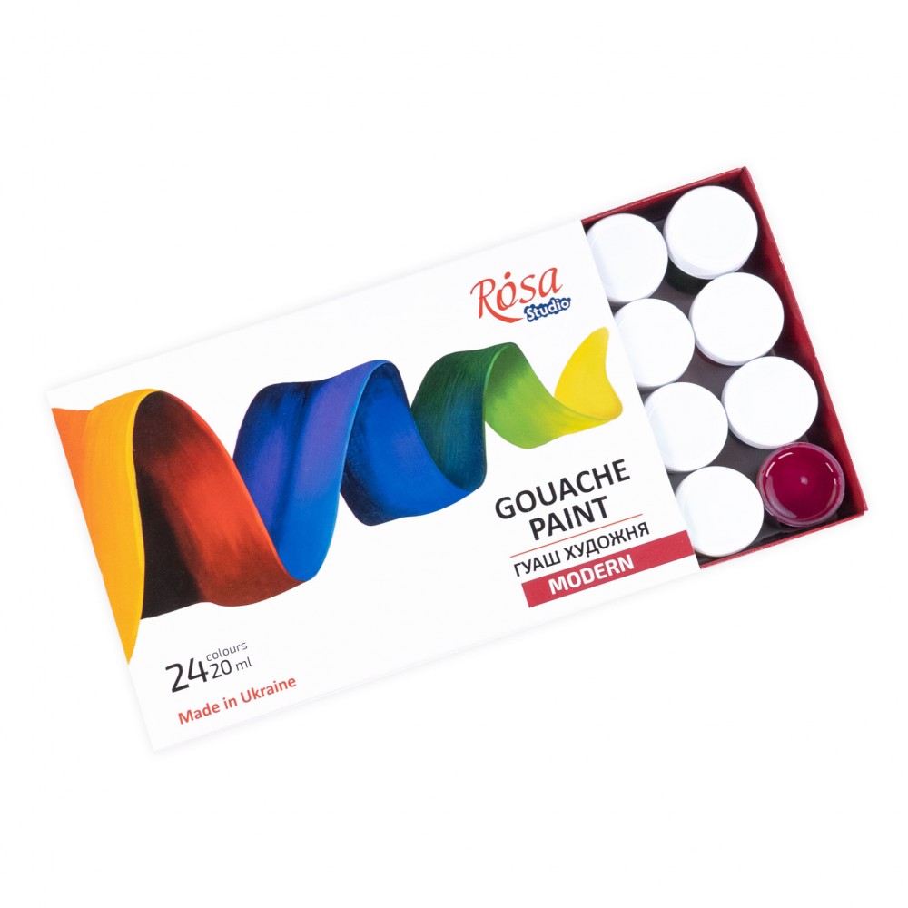 ROSA Studio Modern Gouache Paint Set, 24x40 ml