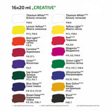 ROSA Studio Creative Gouache Paint Set, 16x20 ml