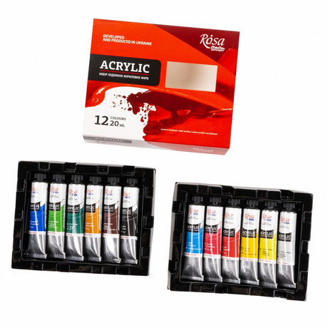 ROSA Studio Acrylic Paint Set, 12x20 ml