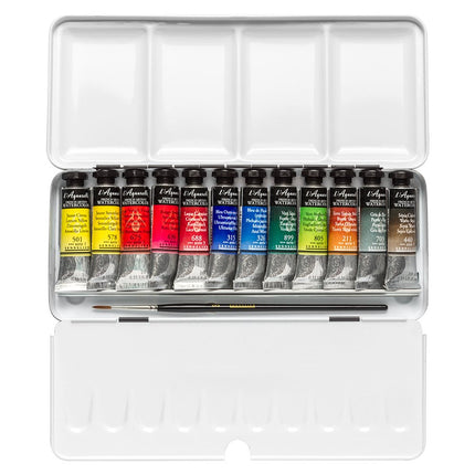 Sennelier L'Aquarelle Watercolour Set, 12x10 ml + Brush