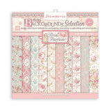 Stamperia Double-Sided Scrapbooking Paper Set - Rose Parfum Backgrounds Selection, 10 units