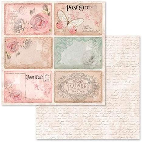 Stamperia Double-Sided Scrapbooking Paper Set - Shabby Rose, 10 units