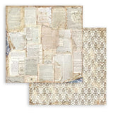 Stamperia Double-Sided Scrapbooking Paper Set - Vintage Library Backgrounds Selection, 10 units