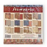 Stamperia Double-Sided Scrapbooking Paper Set - Vintage Library Backgrounds Selection, 10 units